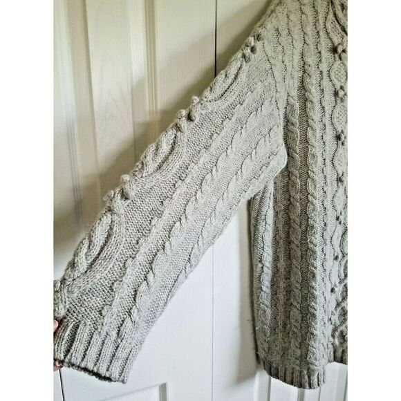 Moda International M Women's Wool Size Medium Gray Sweater 100% Wool Vintage - Picture 4 of 5